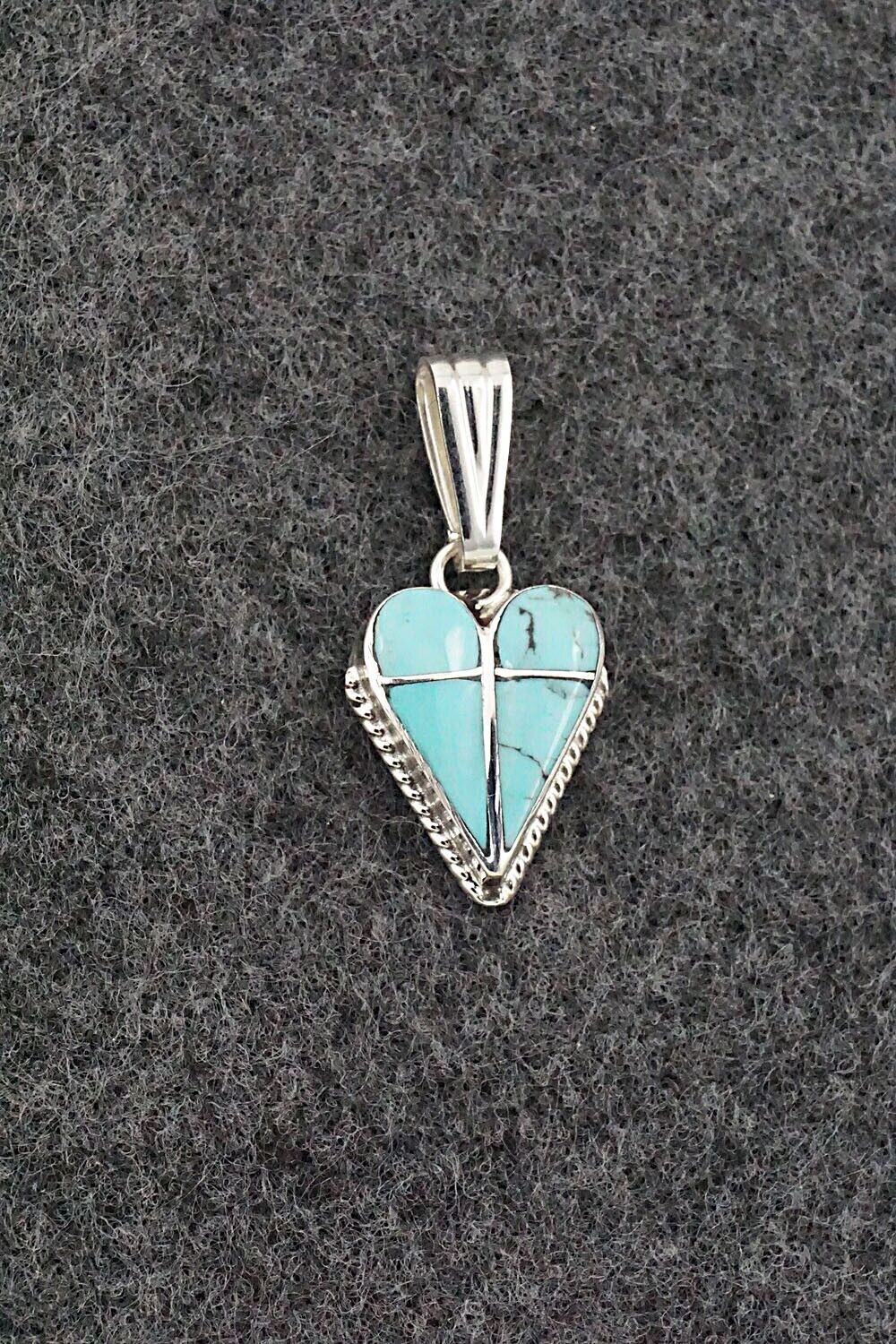 Turquoise & Sterling Silver Pendant - Velda Nastacio