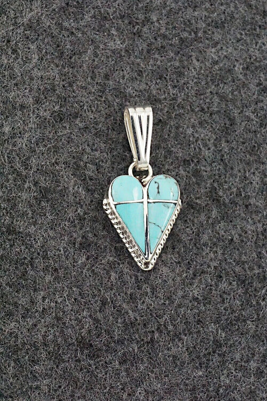 Turquoise & Sterling Silver Pendant - Velda Nastacio