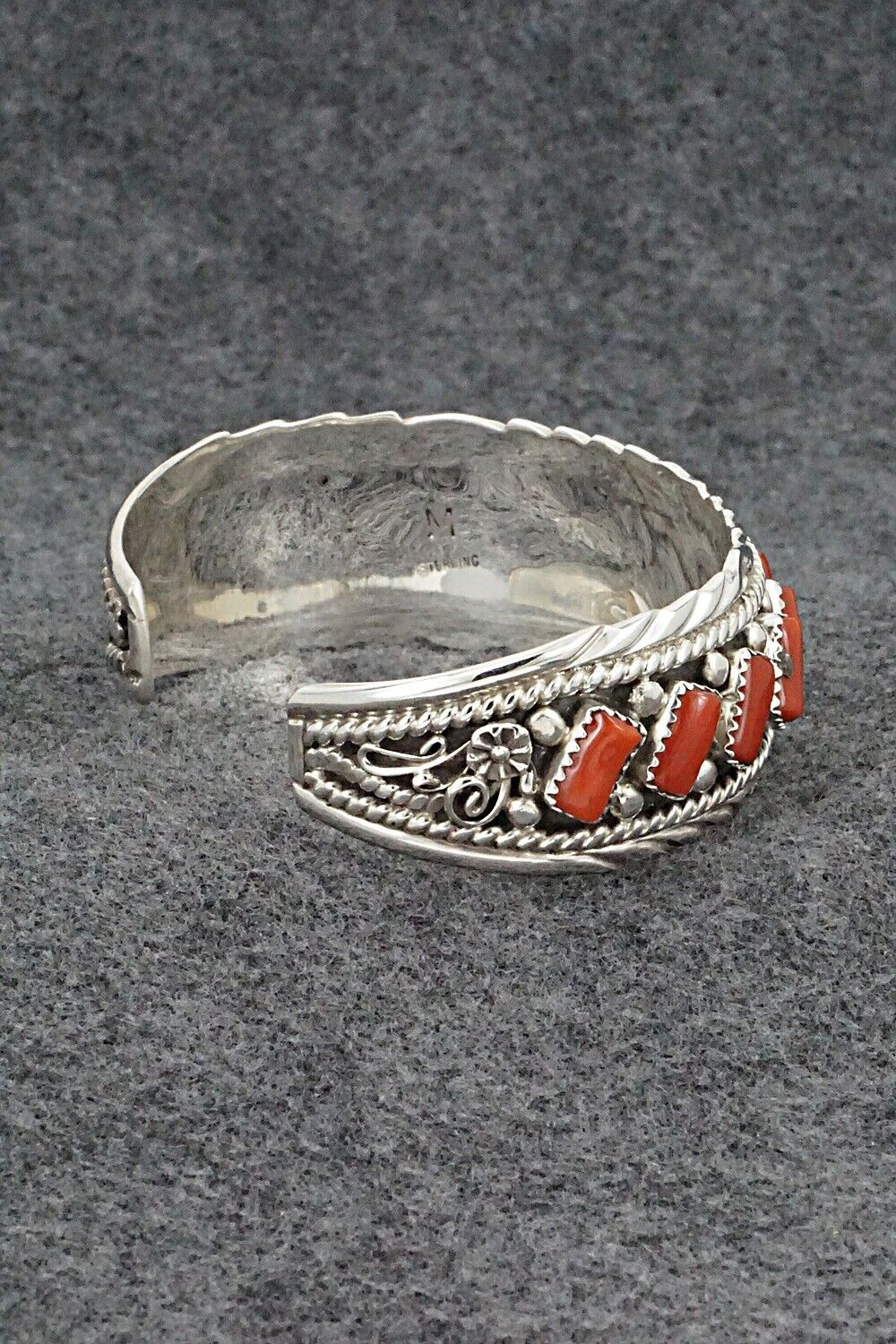 Coral & Sterling Silver Bracelet - Martin Muskett