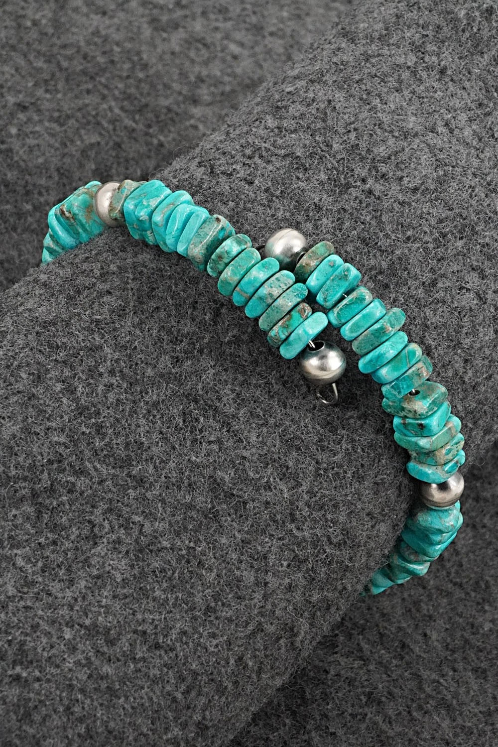 Turquoise & Sterling Silver Bracelet - Doreen Jake