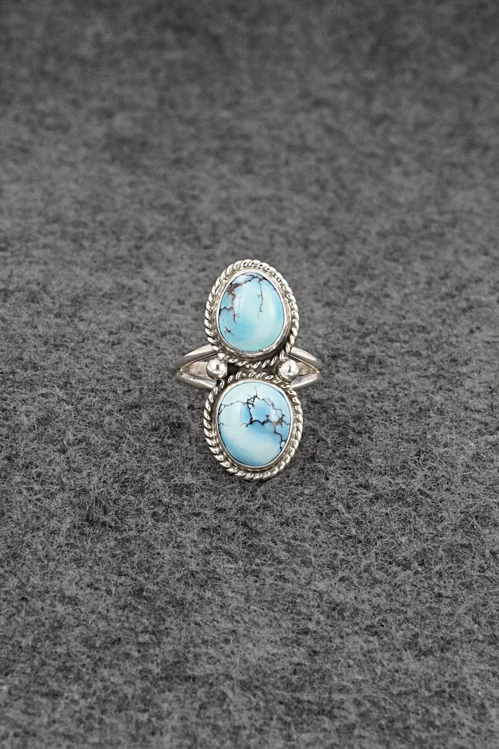 Turquoise & Sterling Silver Ring - Eugene Gruber - Size 6