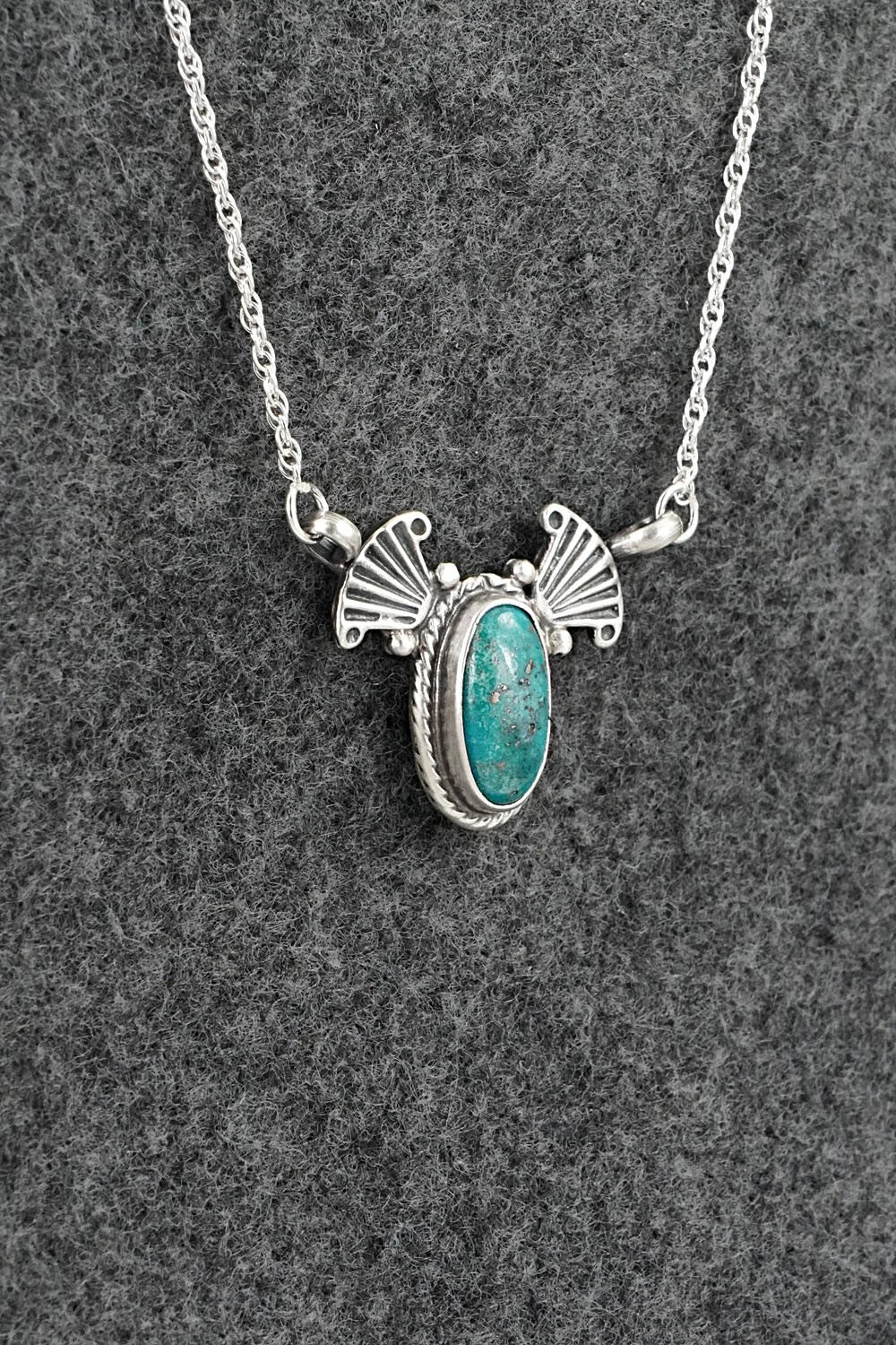 Turquoise & Sterling Silver Necklace - Verley Betone