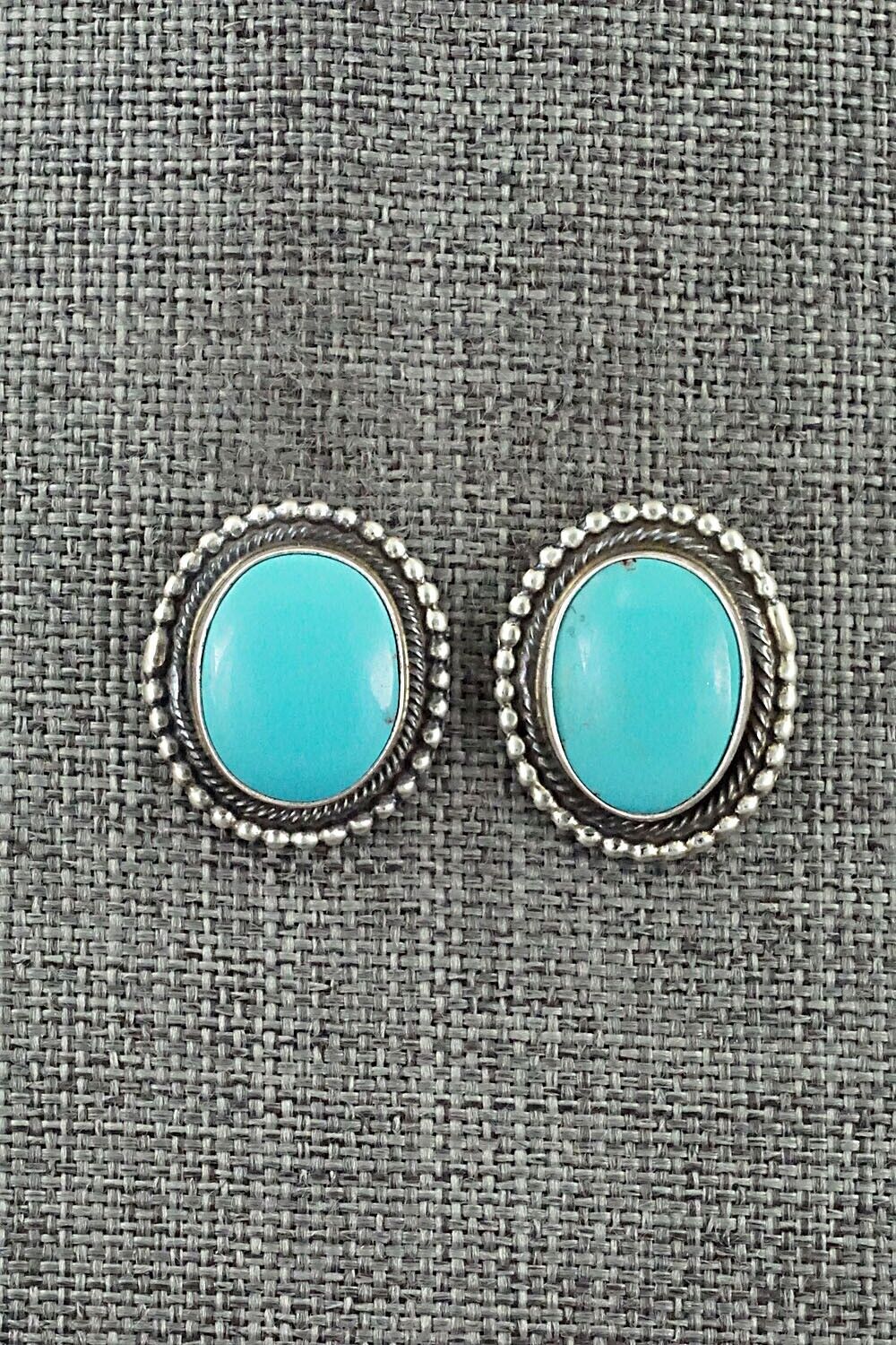 Turquoise & Sterling Silver Pendant & Earrings Set - Kathleen Chavez