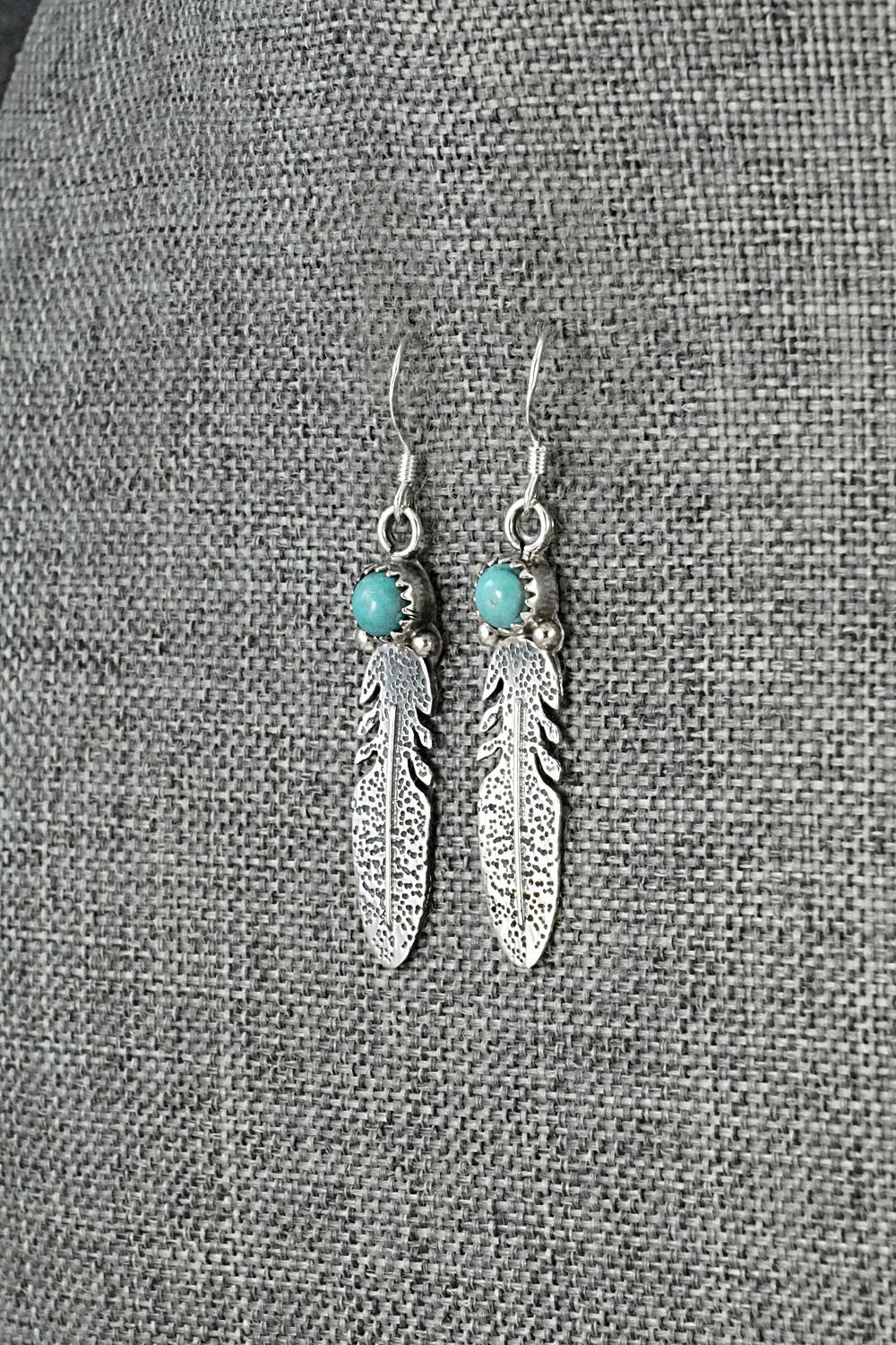 Turquoise & Sterling Silver Earrings - Adelarae Yazzie