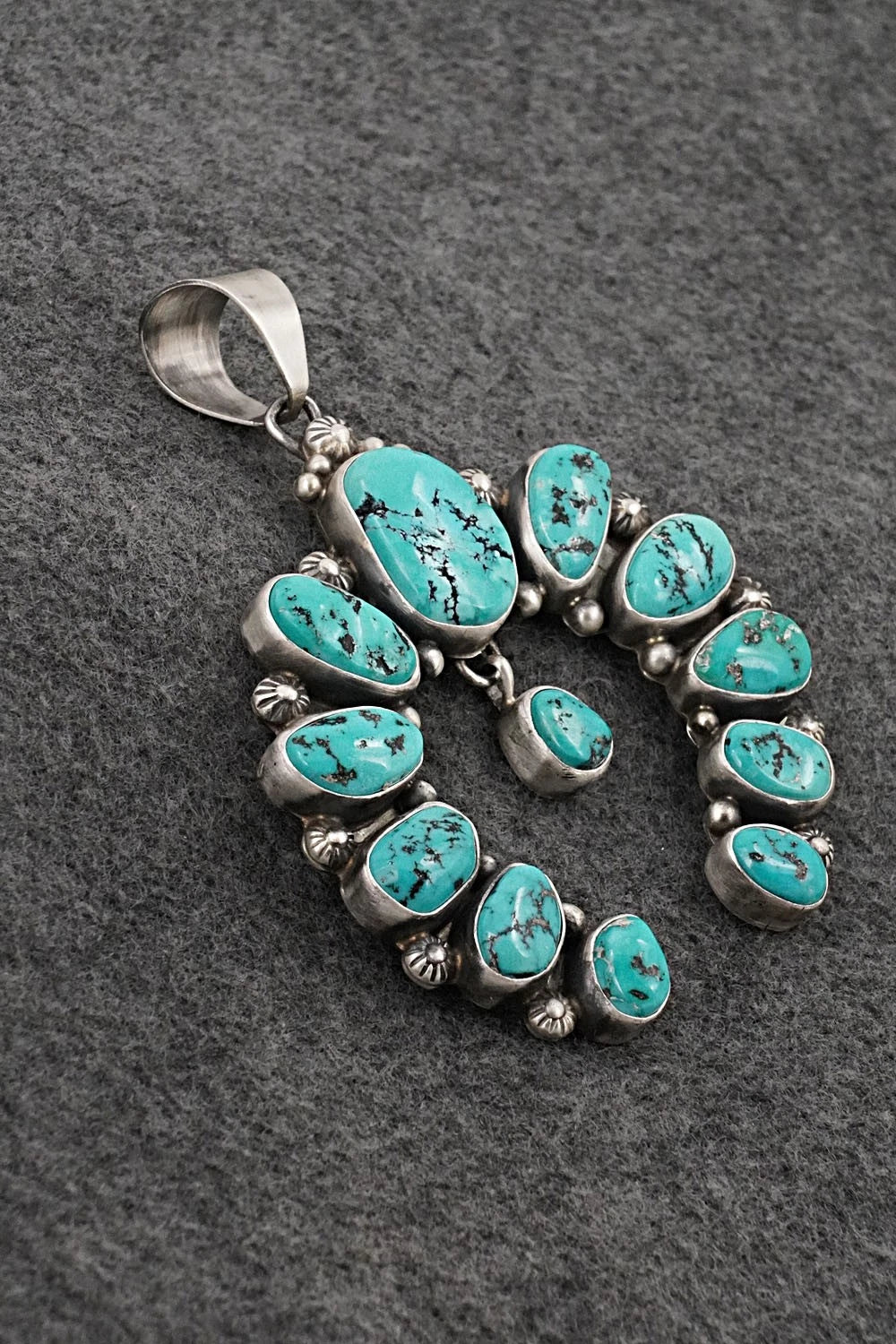 Turquoise & Sterling Silver Naja Pendant - Kathleen Livingston
