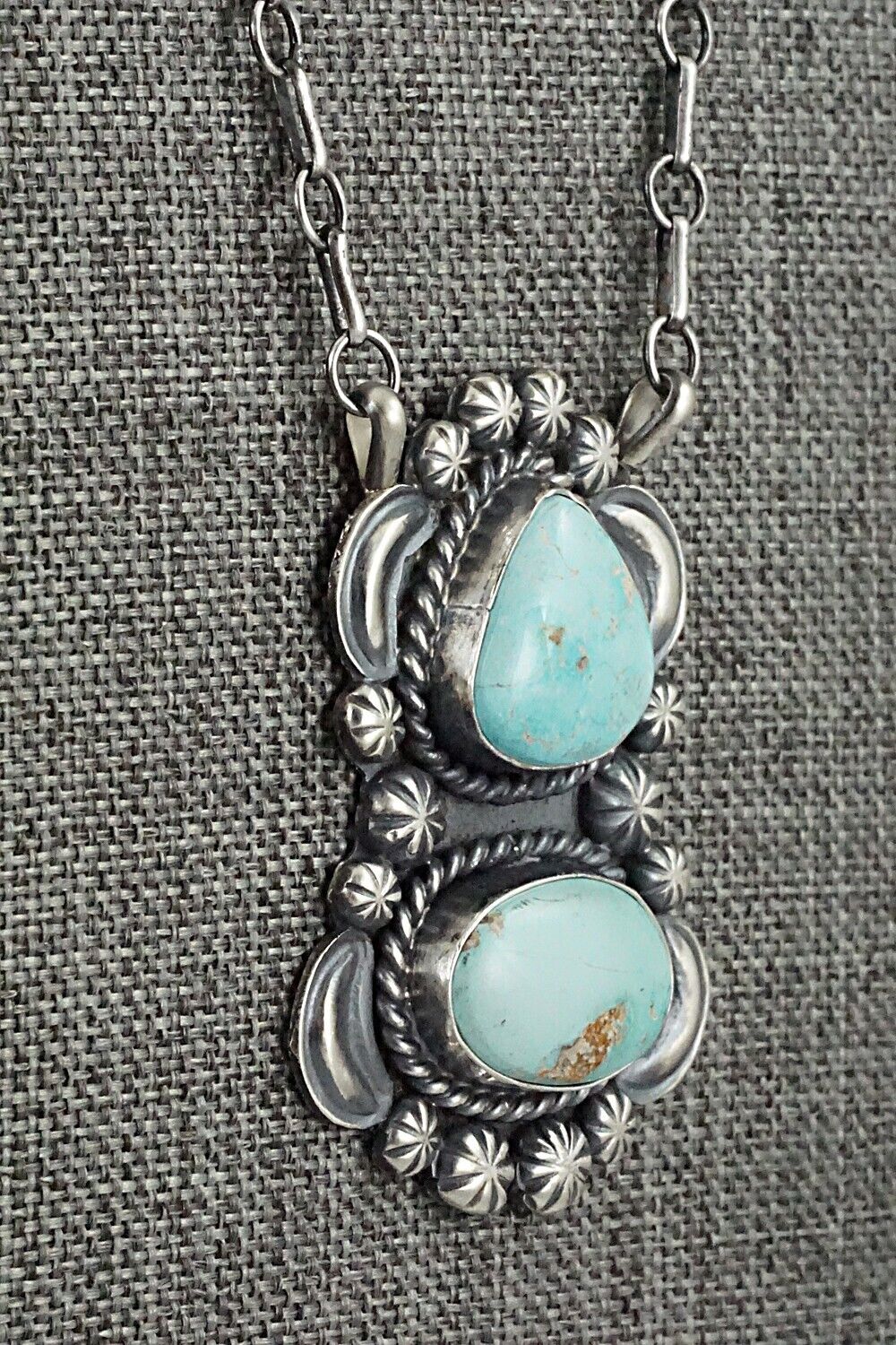 Turquoise & Sterling Silver Necklace - Jeff James