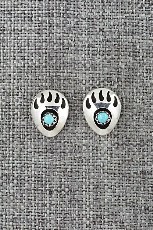 Turquoise & Sterling Silver Earrings - Leta Parker