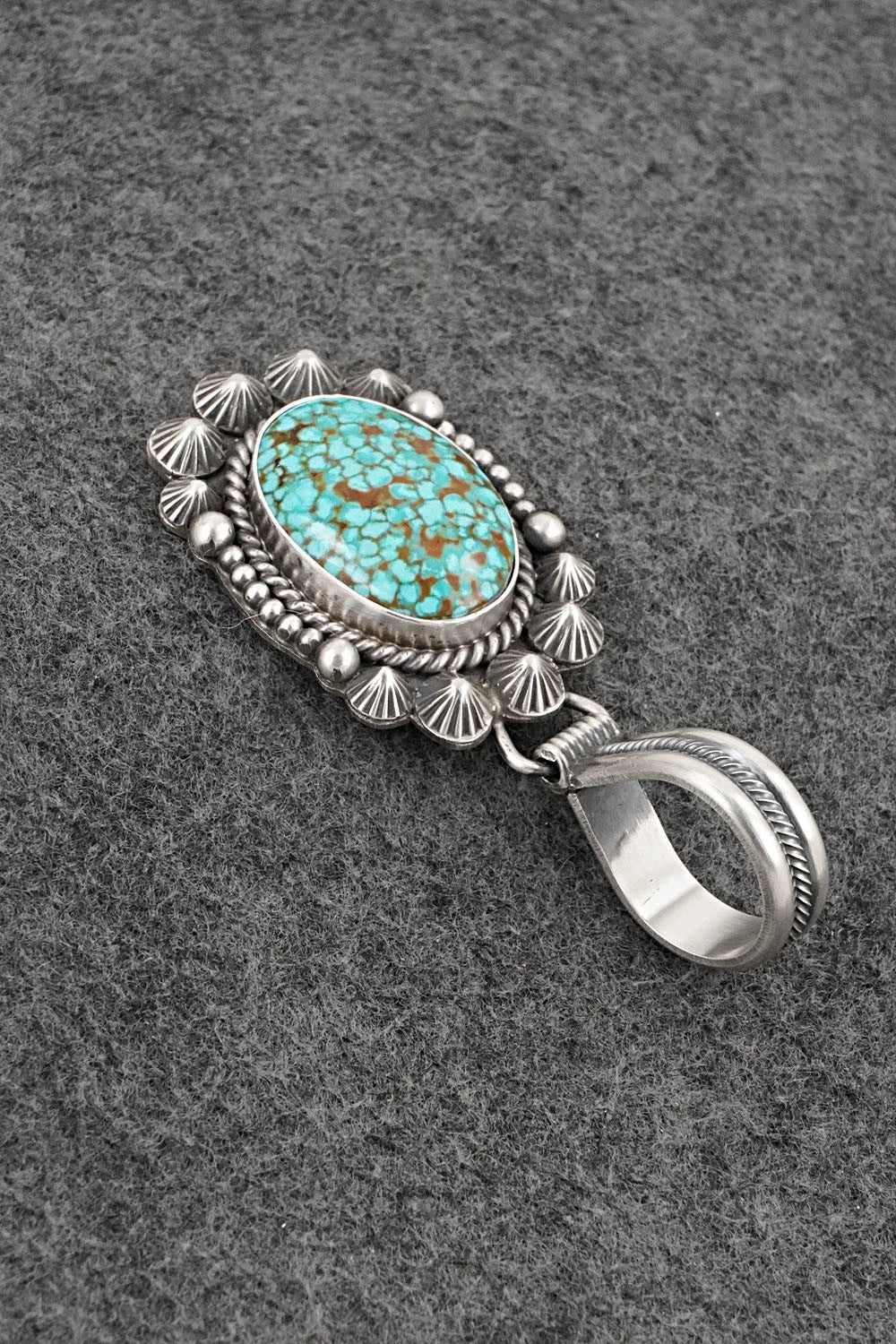 Turquoise & Sterling Silver Pendant - Michael Calladitto