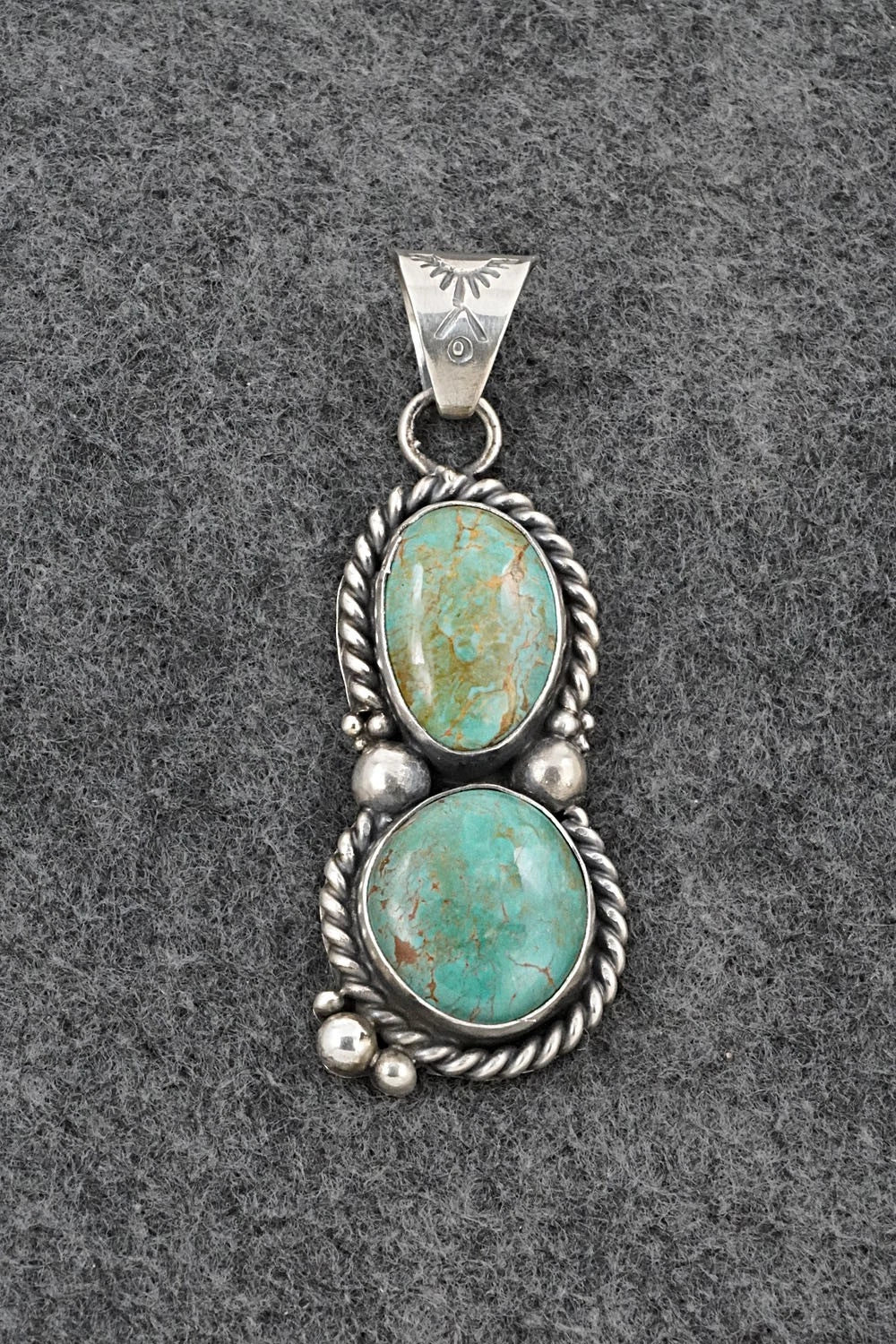 Turquoise & Sterling Silver Pendant - Antwone Brown