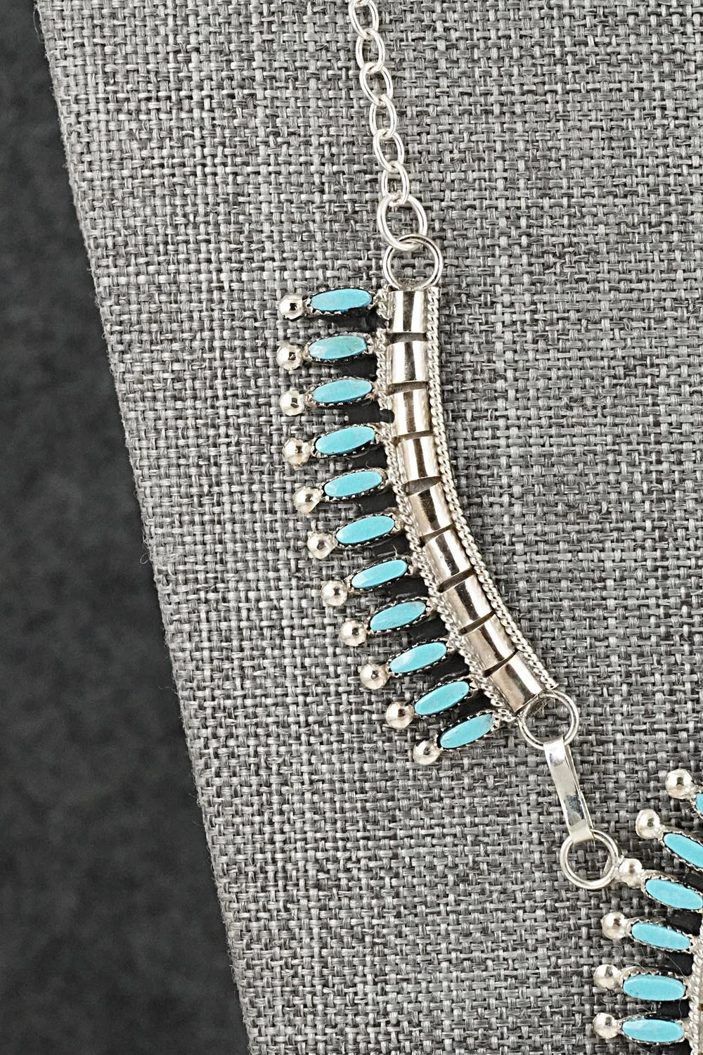 Turquoise & Sterling Silver Necklace Set - Evonne Hustito