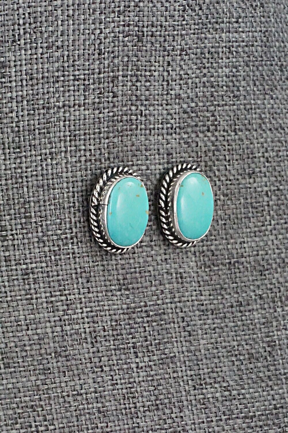 Turquoise & Sterling Silver Earrings - Marco Begaye