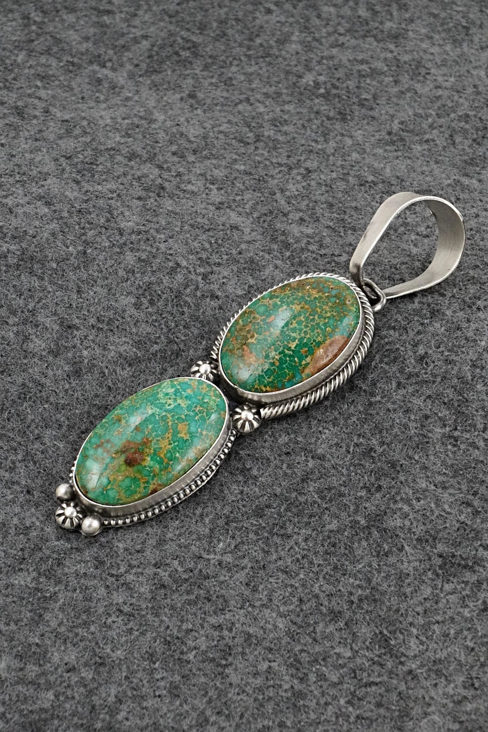 Turquoise & Sterling Silver Pendant - Darrin Livingston