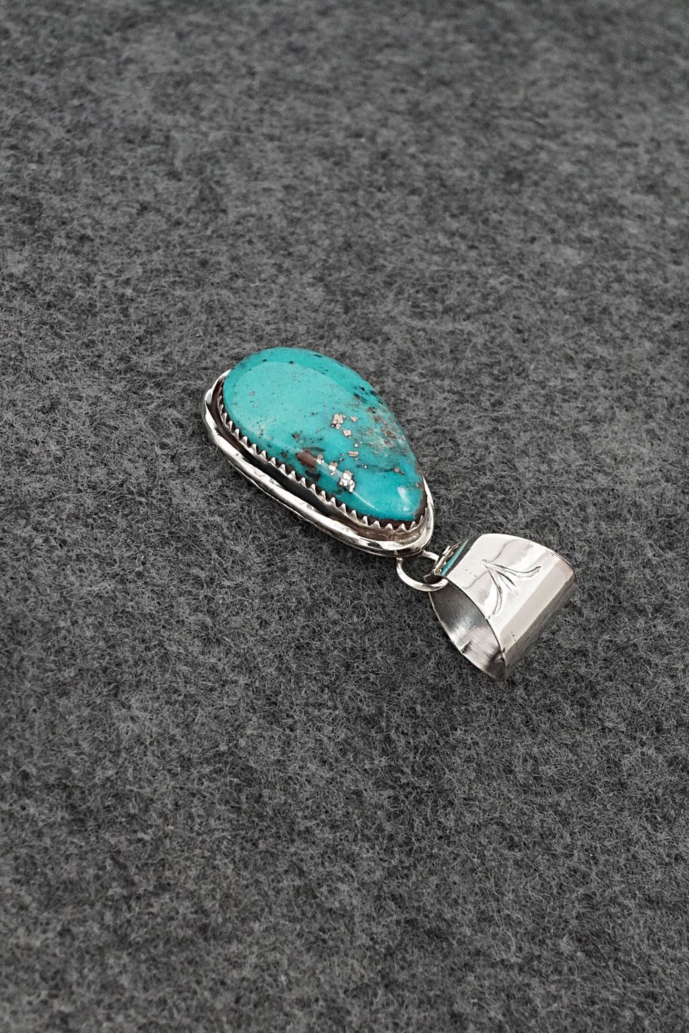 Turquoise & Sterling Silver Pendant - Ernest Hawthorne