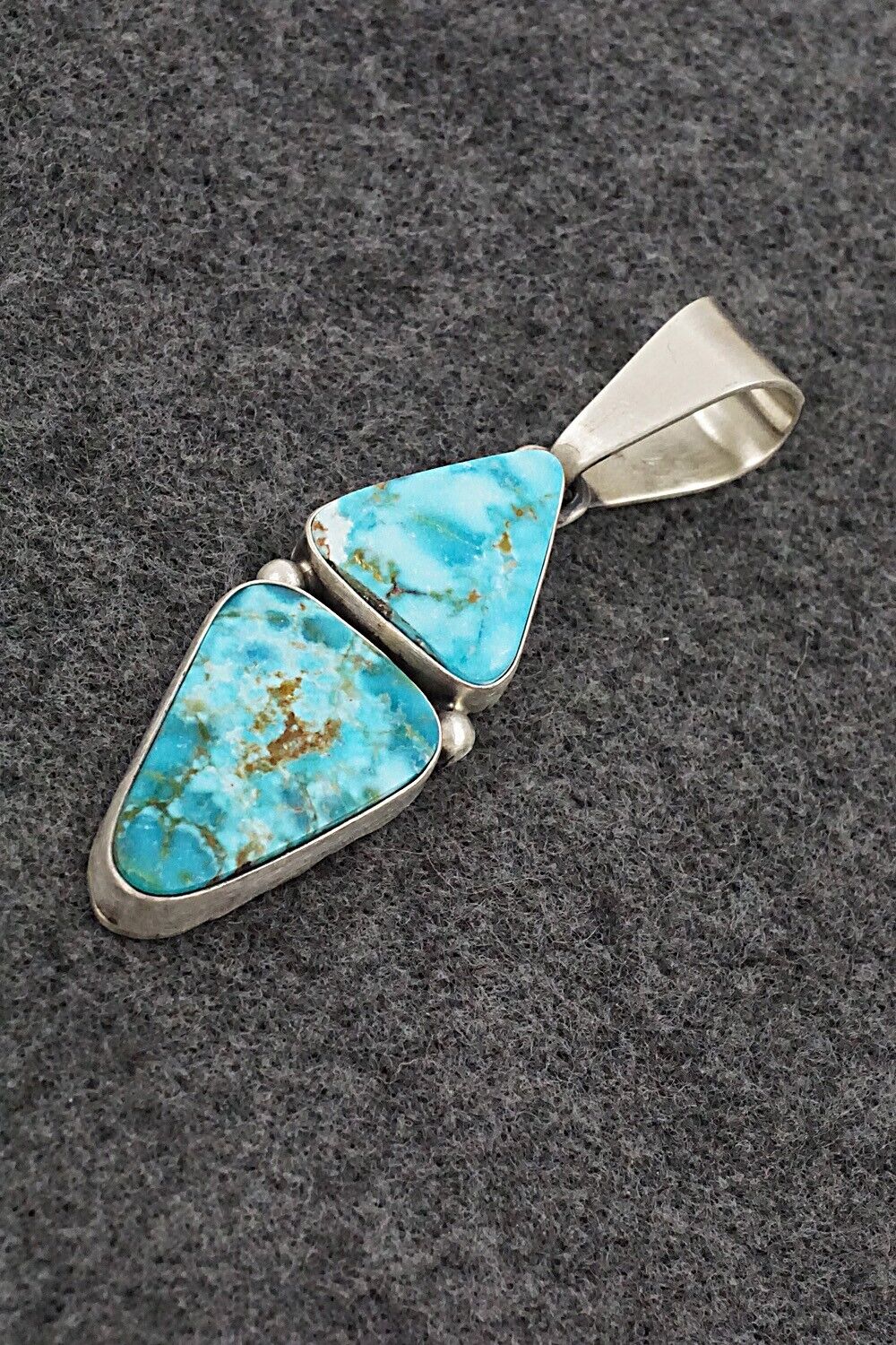 Turquoise & Sterling Silver Pendant - Darrin Livingston