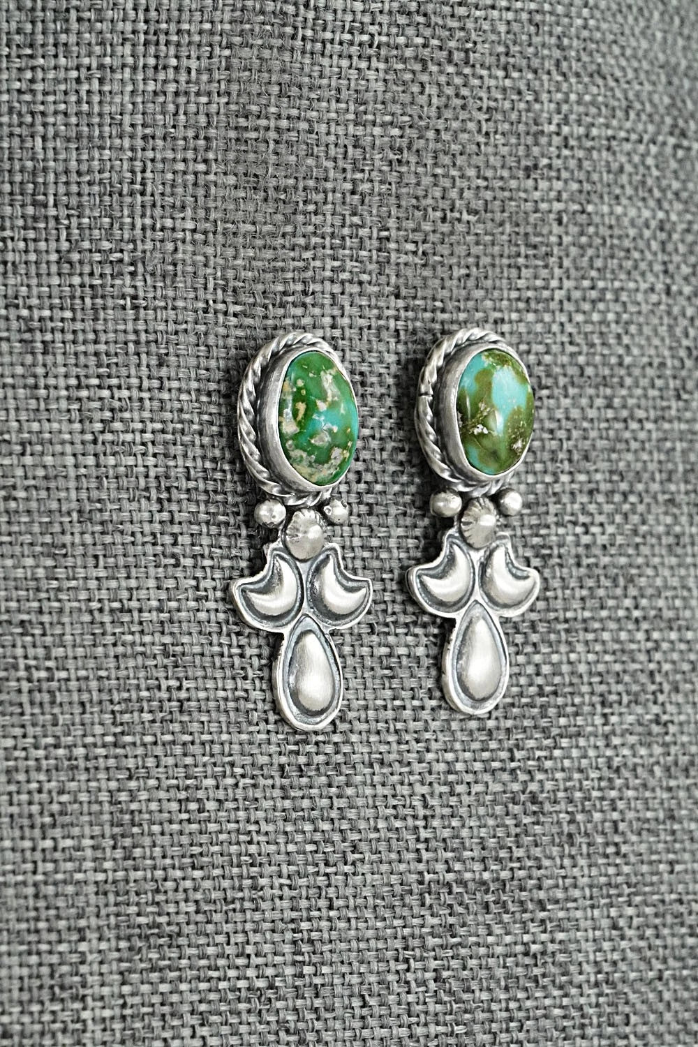 Turquoise & Sterling Silver Squash Blossom Set - Adrienne Gordon