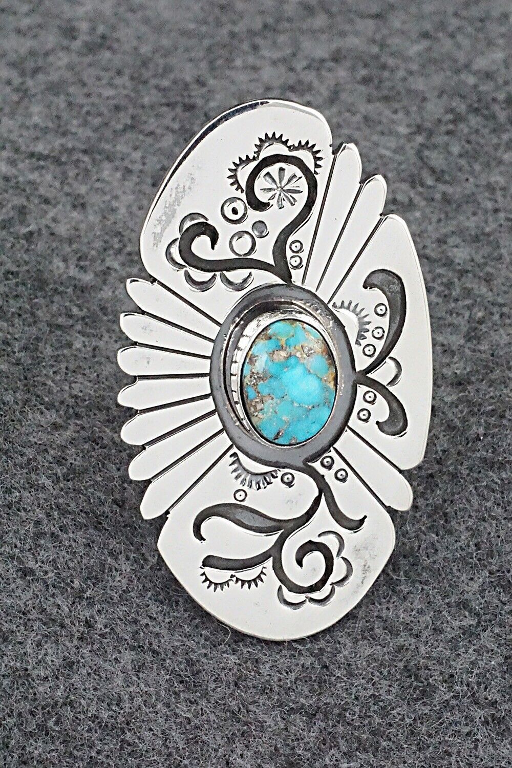 Turquoise & Sterling Silver Ring - Marita Benally - Size 9