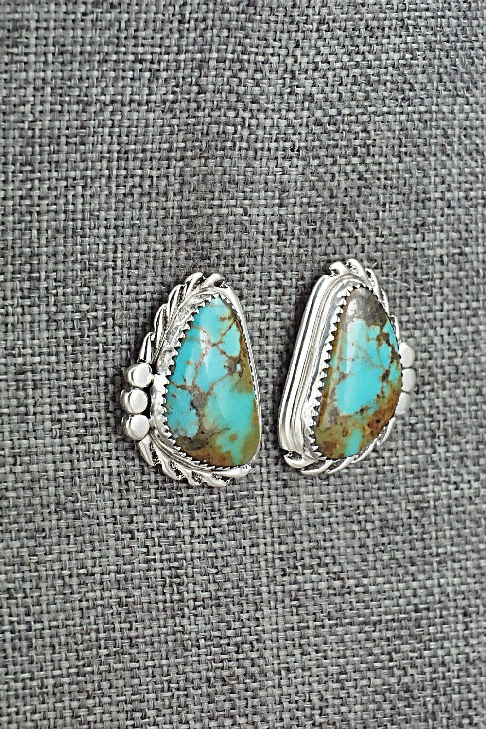 Turquoise and Sterling Silver Earrings - Delores Cadman