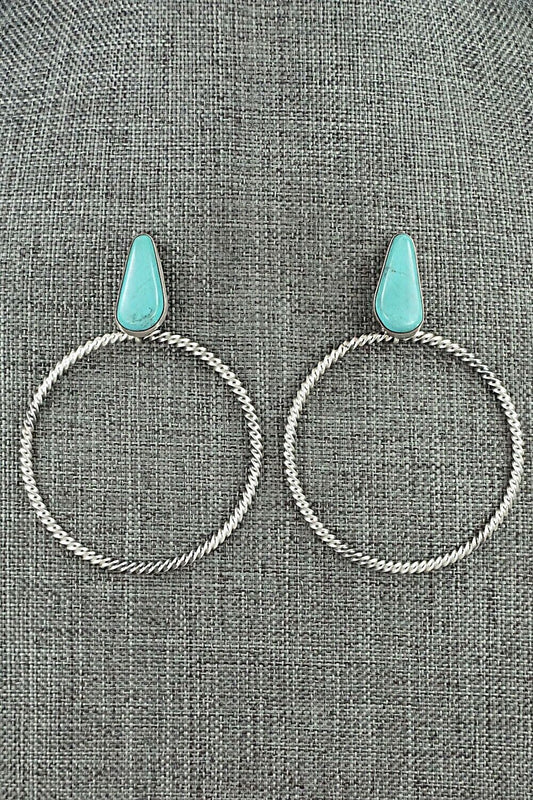 Turquoise & Sterling Silver Earrings - Verley Betone