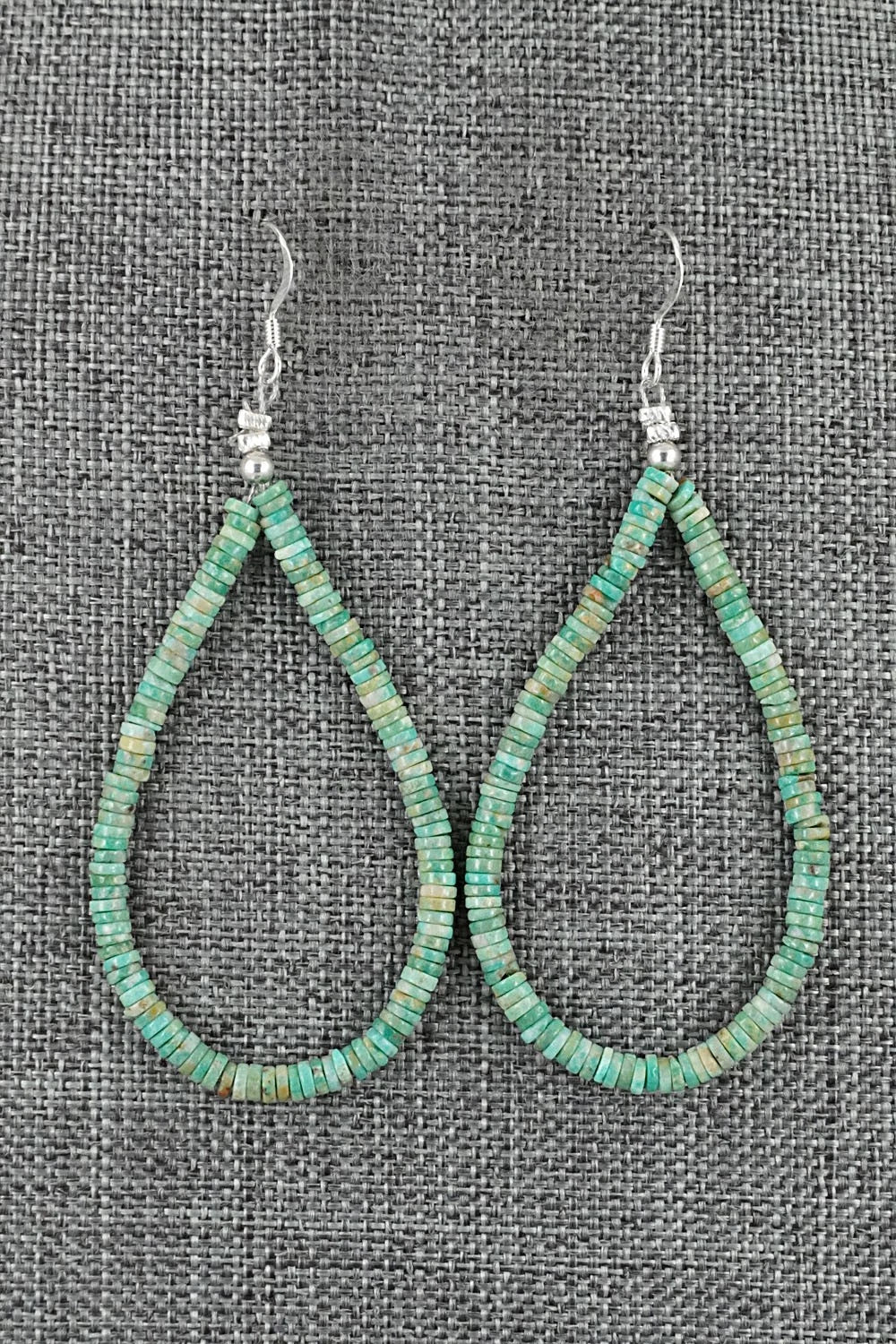 Turquoise & Sterling Silver Earrings - Doreen Jake