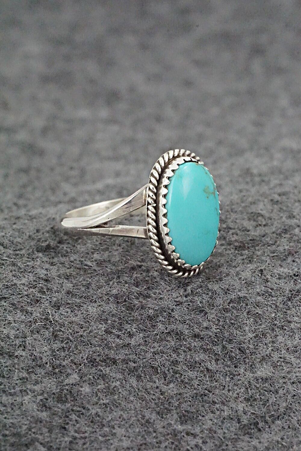 Turquoise & Sterling Silver Ring - Robert Martinez - Size 7.75
