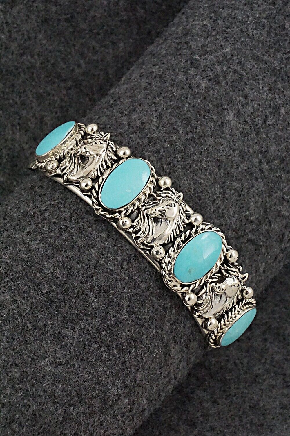 Turquoise & Sterling Silver Bracelet - Bobby Platero