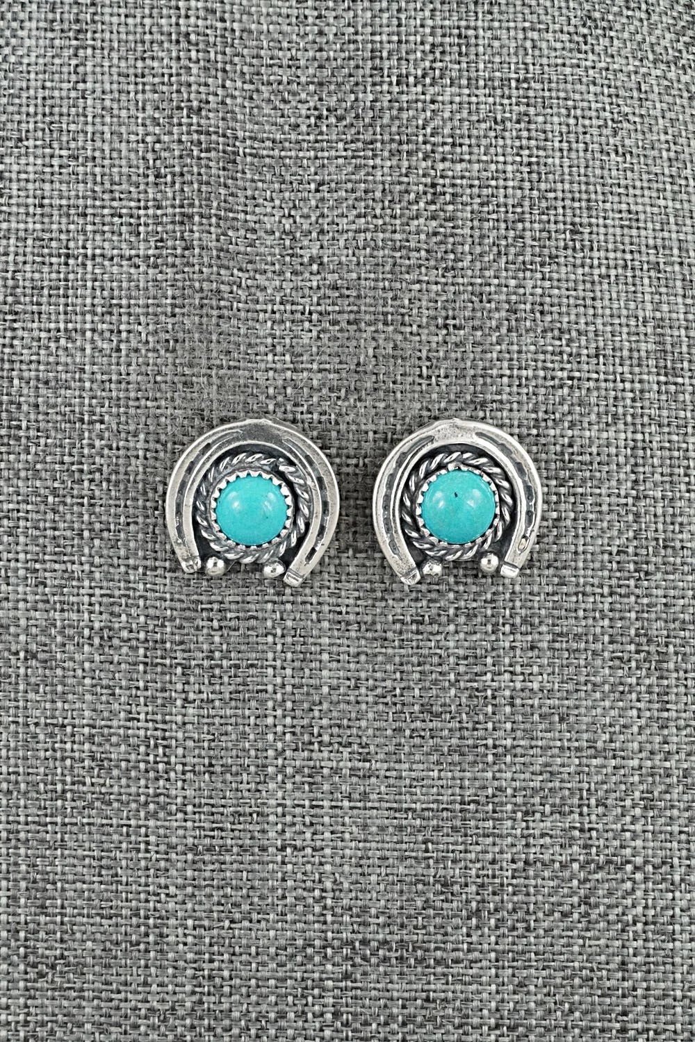 Turquoise & Sterling Silver Earrings - Annette Chiquito