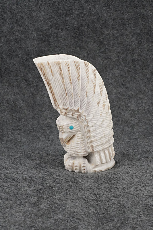 Eagle Zuni Fetish Carving - Garrick Weeka