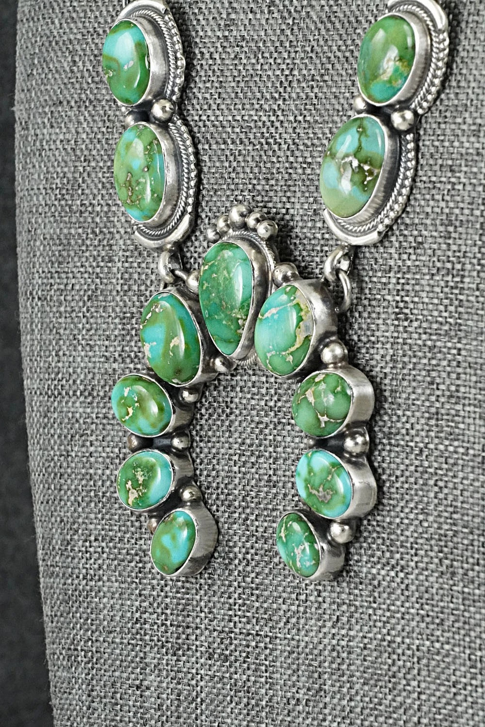 Turquoise & Sterling Silver Squash Blossom Set - Kathleen Livingston