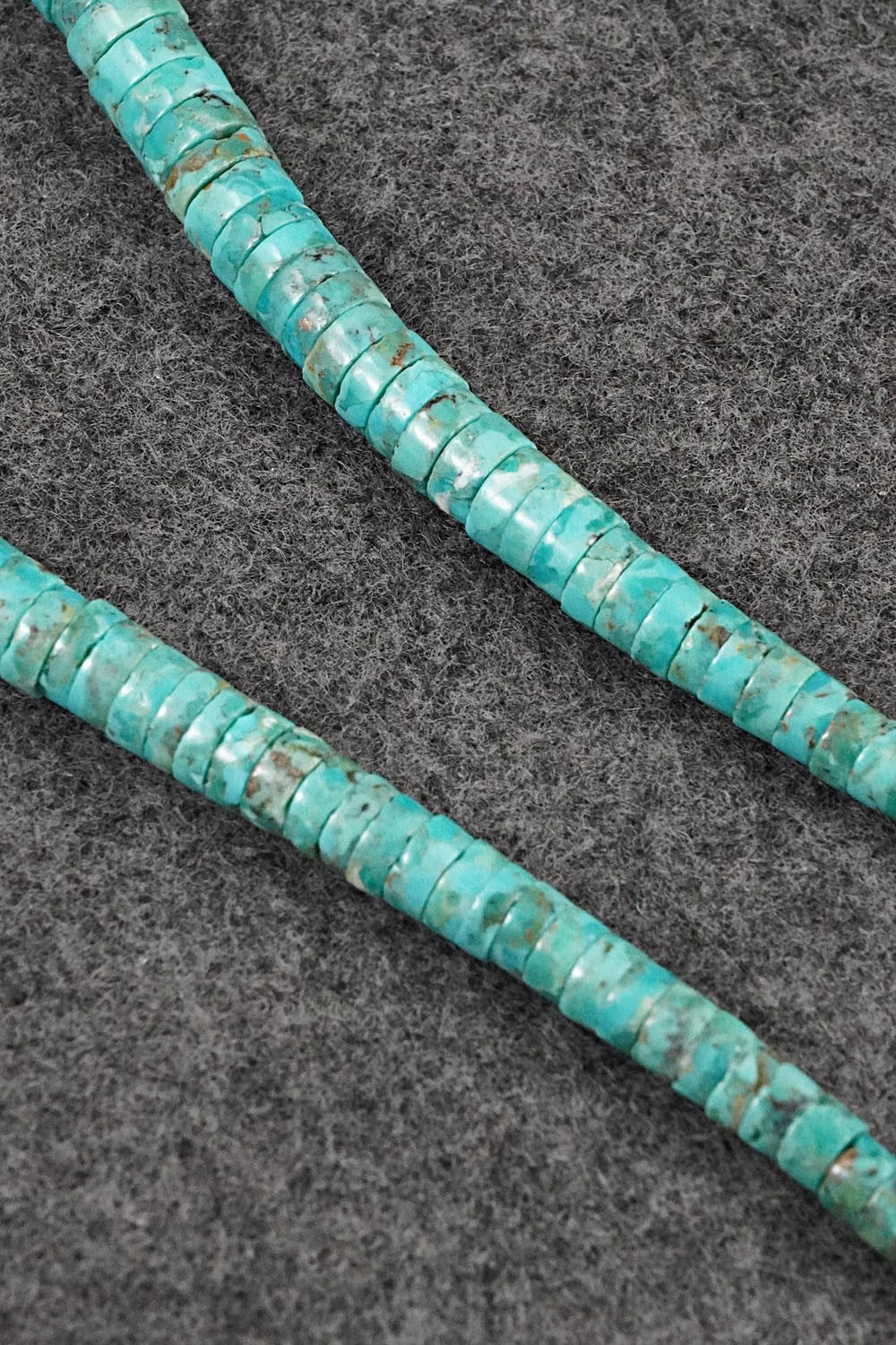 Turquoise & Sterling Silver Necklace 18" - Doreen Jake