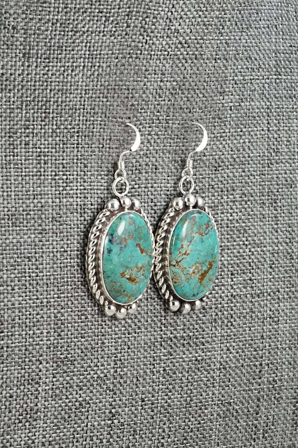 Turquoise & Sterling Silver Earrings - Antwone Brown