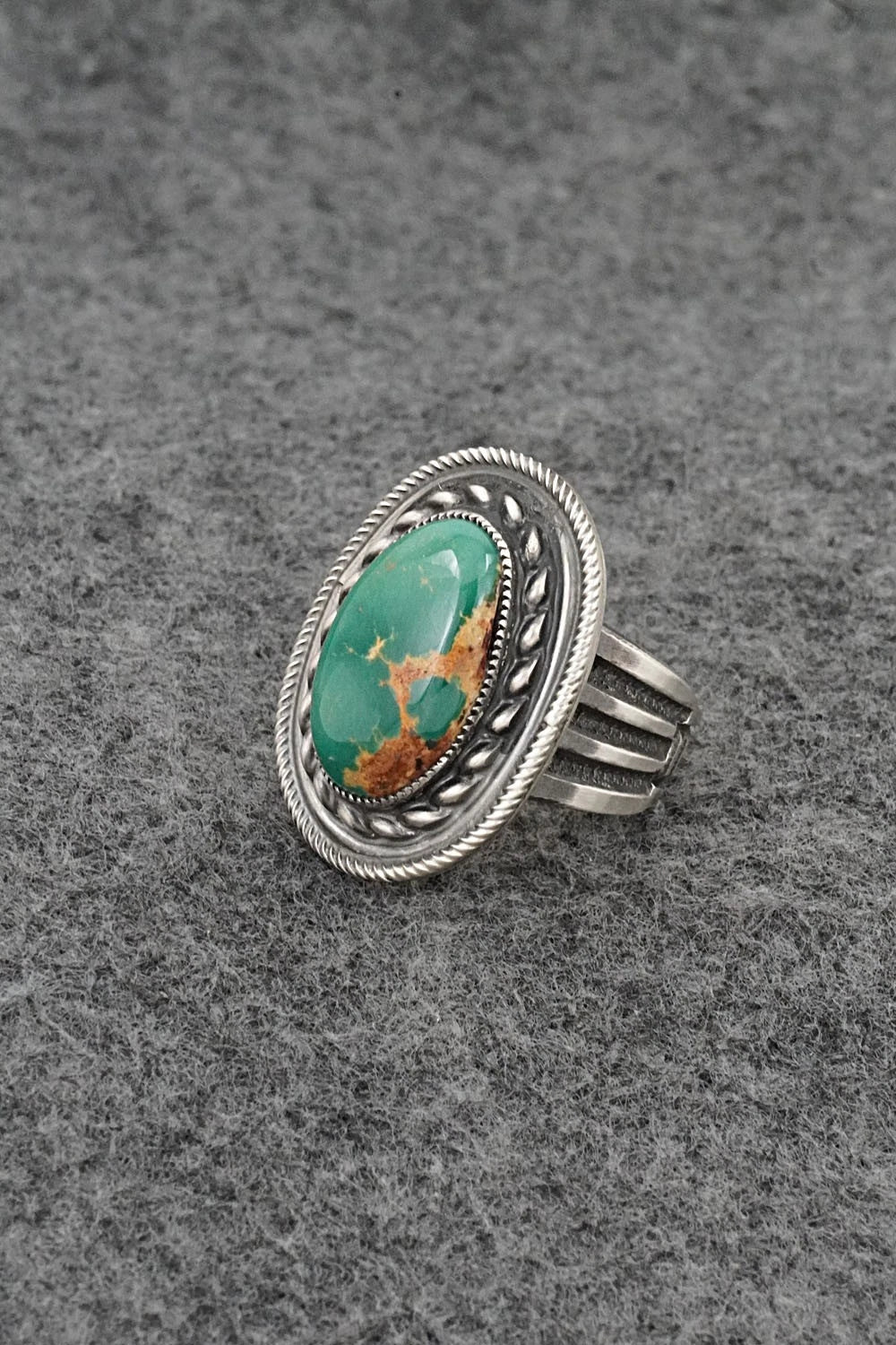 Turquoise & Sterling Silver Ring - Calvin Martinez - Size 7