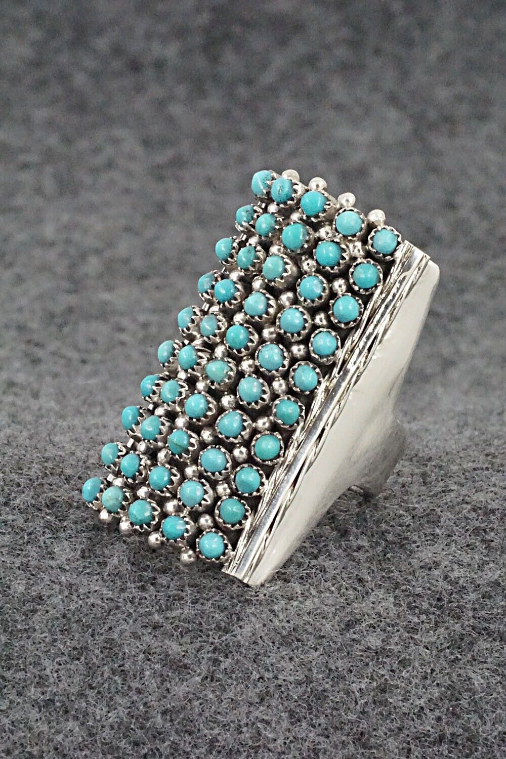 Turquoise & Sterling Silver Ring - Stephen Haloo - Size 9