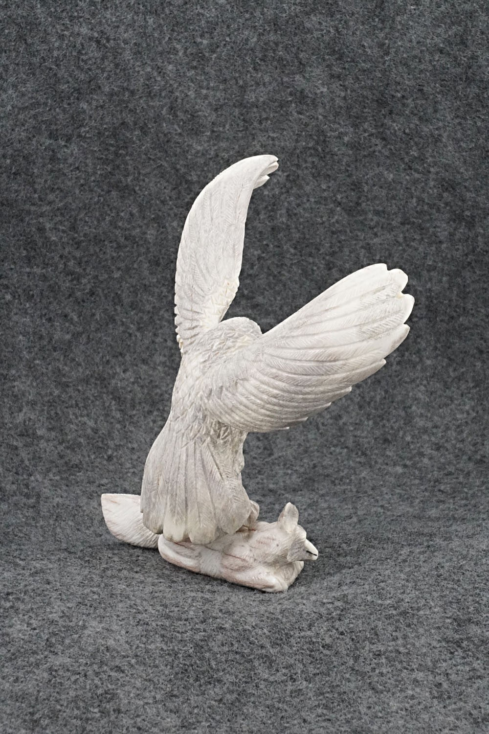 Eagle & Fox Zuni Fetish Carving - Terrance Panteah