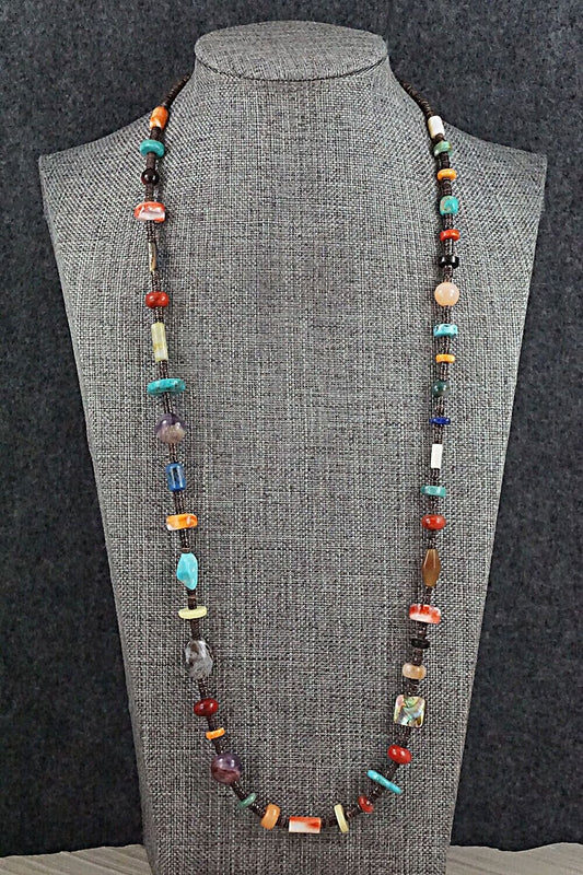 Multi-Stone and Sterling Silver Necklace - Helen Tsosie