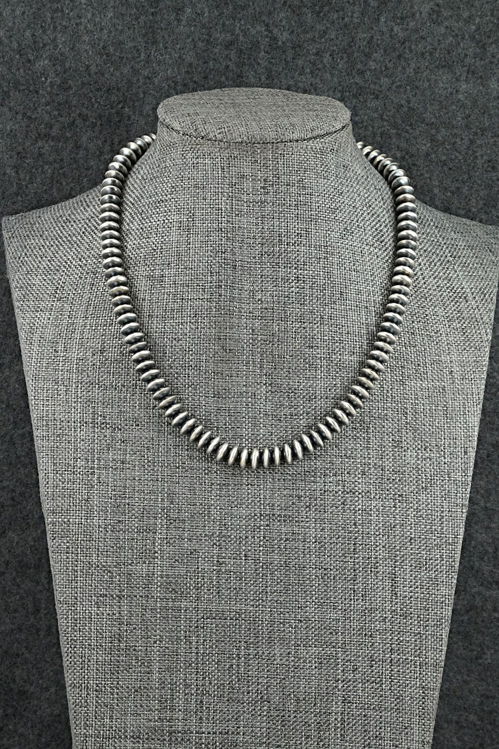 Sterling Silver Navajo Pearl Necklace 14" - Dorinda Mariano