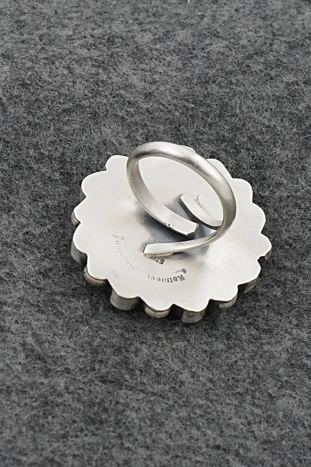 Turquoise & Sterling Silver Ring - Kathleen Livingston - Size Adjustable
