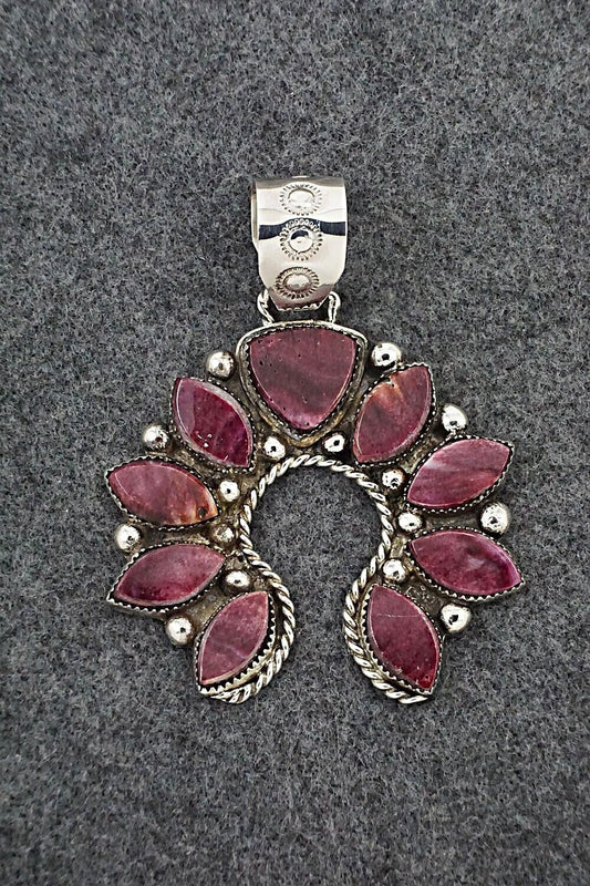 Spiny Oyster and Sterling Silver Pendant - Selina Warner