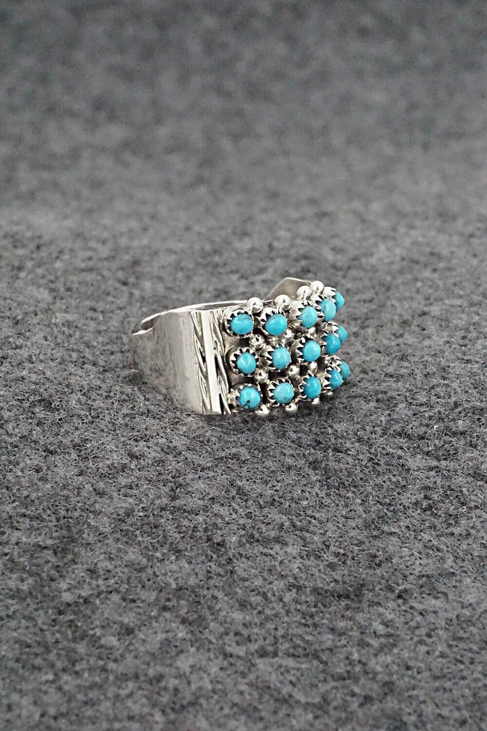 Turquoise & Sterling Silver Ring - Stephen Haloo - Size 7