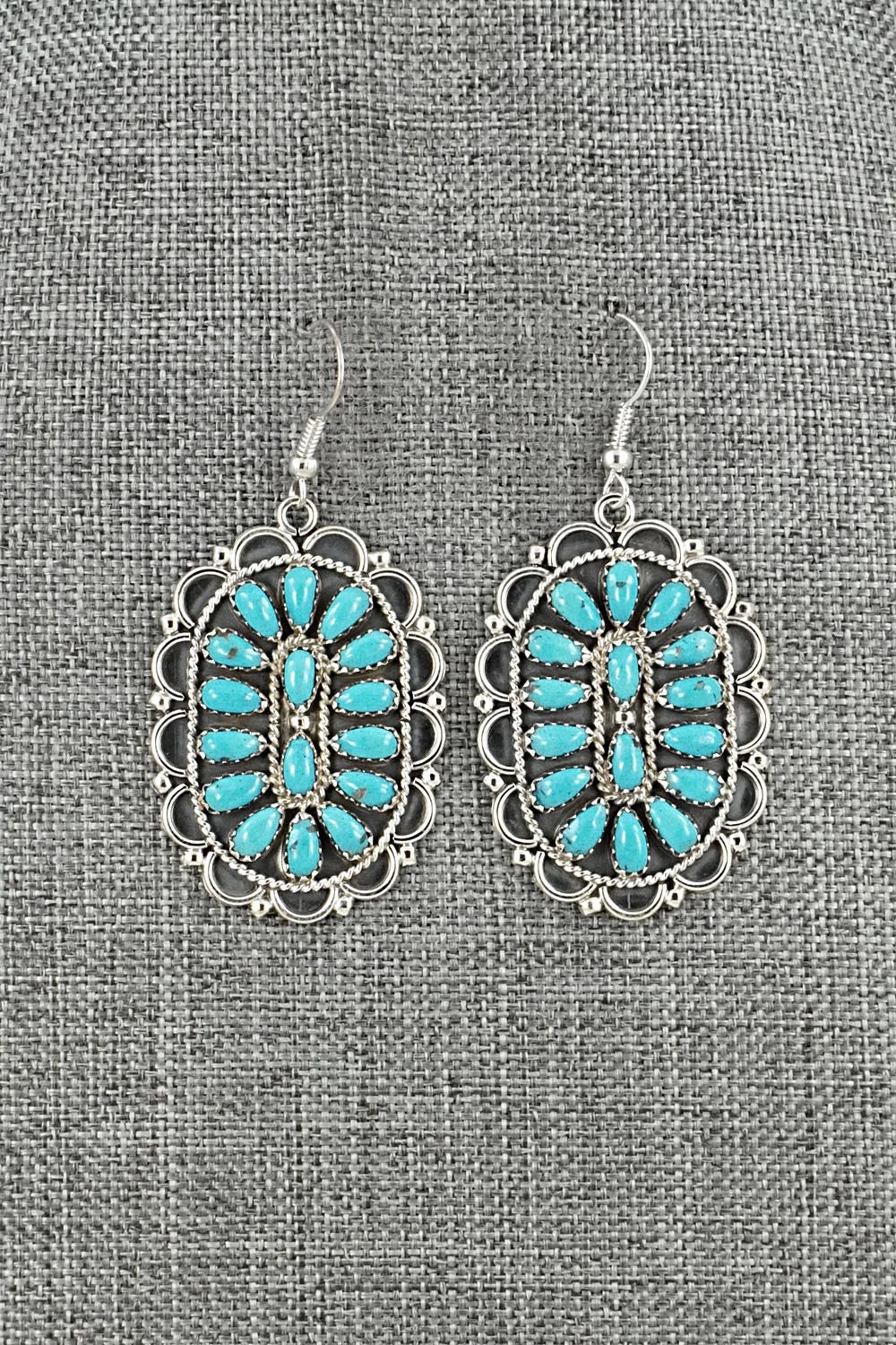 Turquoise & Sterling Silver Earrings - Gerald Mitchell