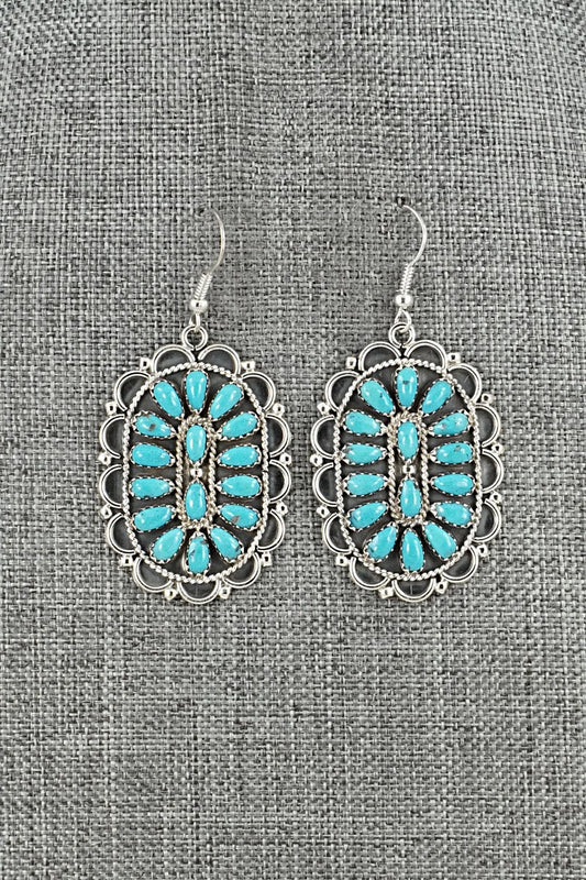 Turquoise & Sterling Silver Earrings - Gerald Mitchell