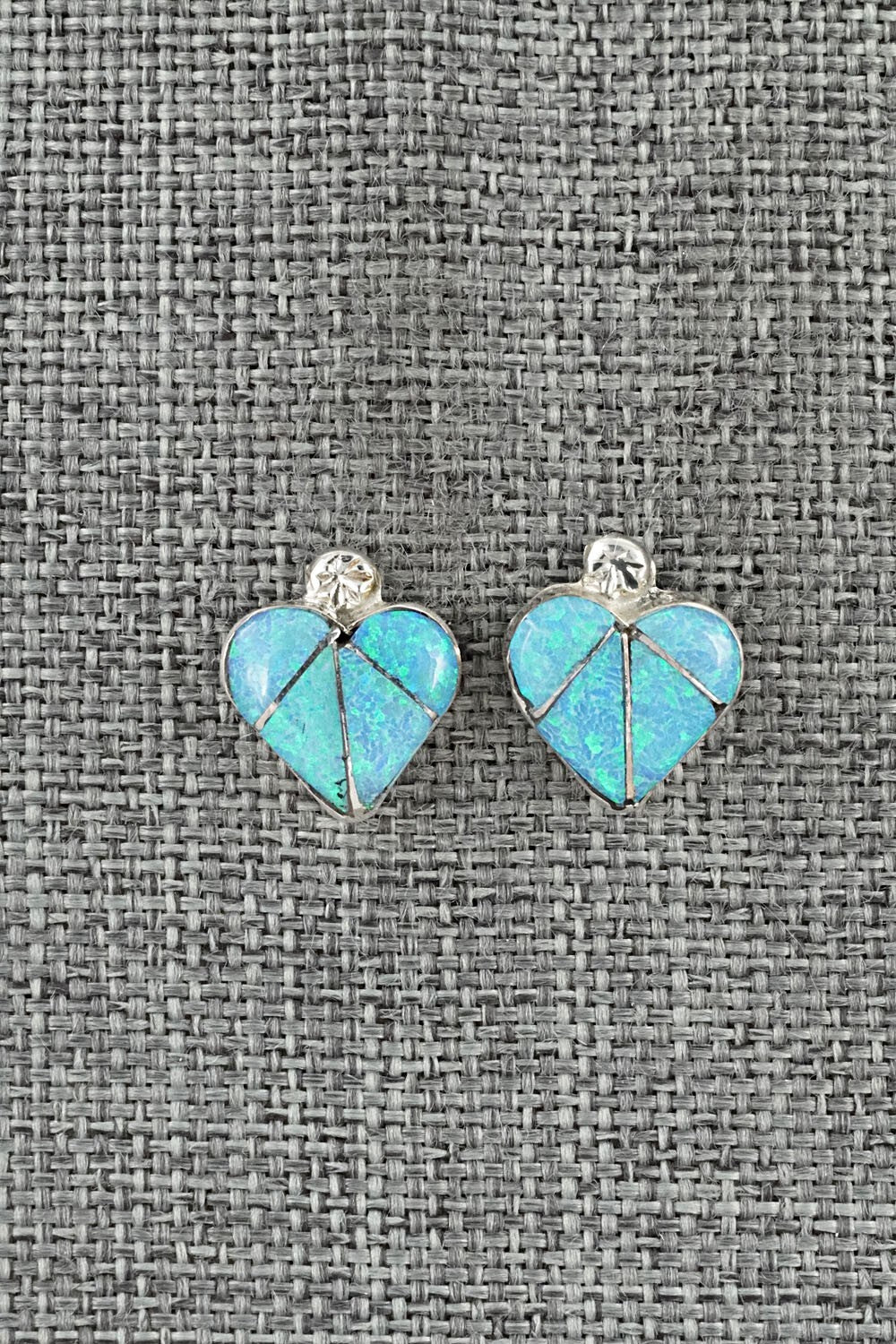 Opalite Inlay & Sterling Silver Earrings - Ola Eriacho