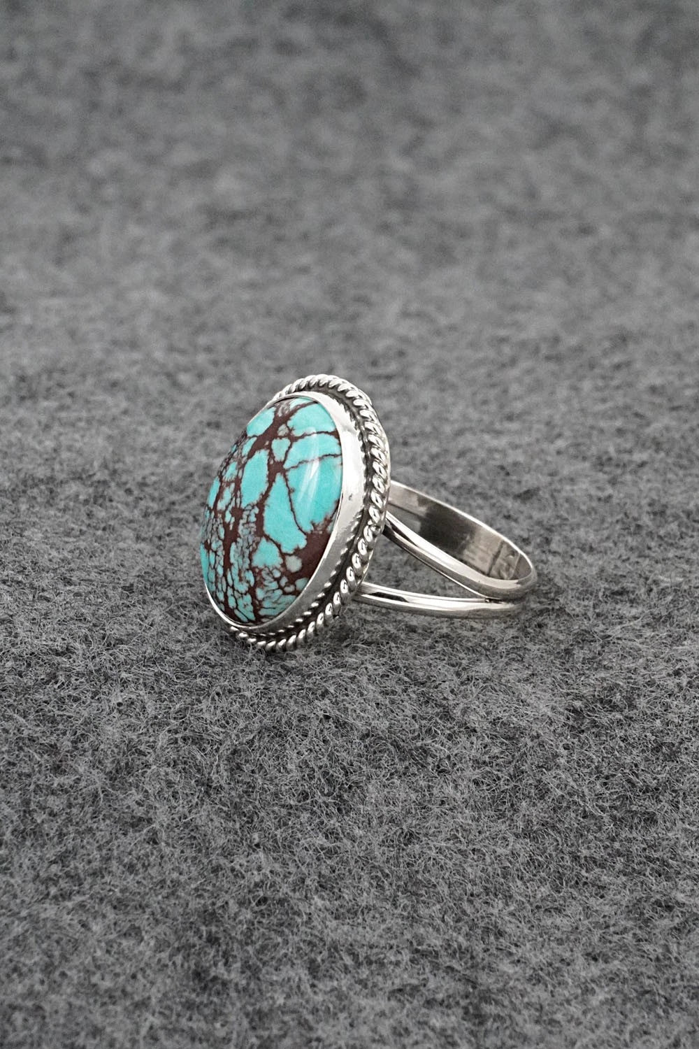 Turquoise & Sterling Silver Ring - Eugene Gruber - Size 9