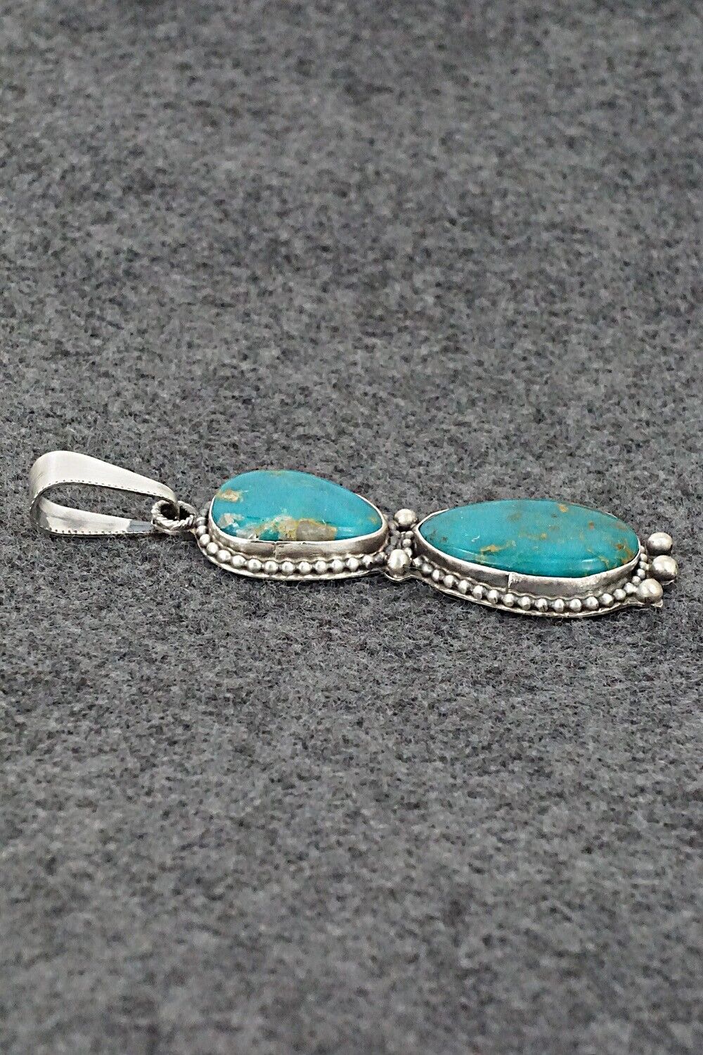 Turquoise & Sterling Silver Pendant - Jimmy Garcia