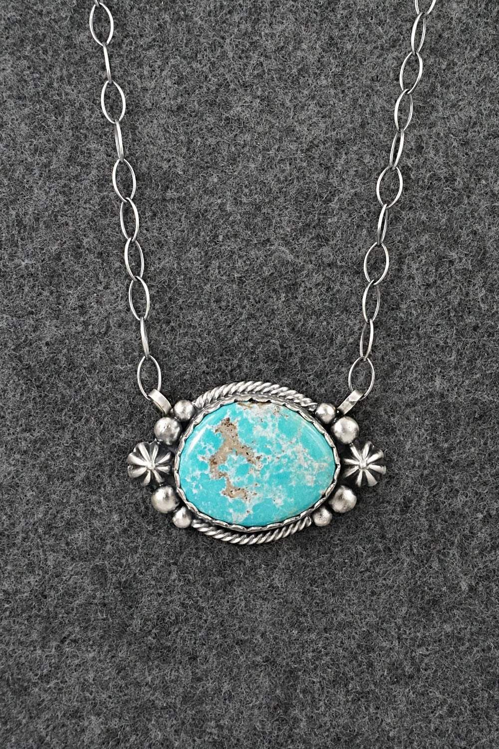 Turquoise & Sterling Silver Necklace - Mark Yazzie