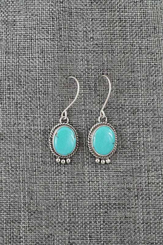 Turquoise & Sterling Silver Earrings - Eugene Gruber
