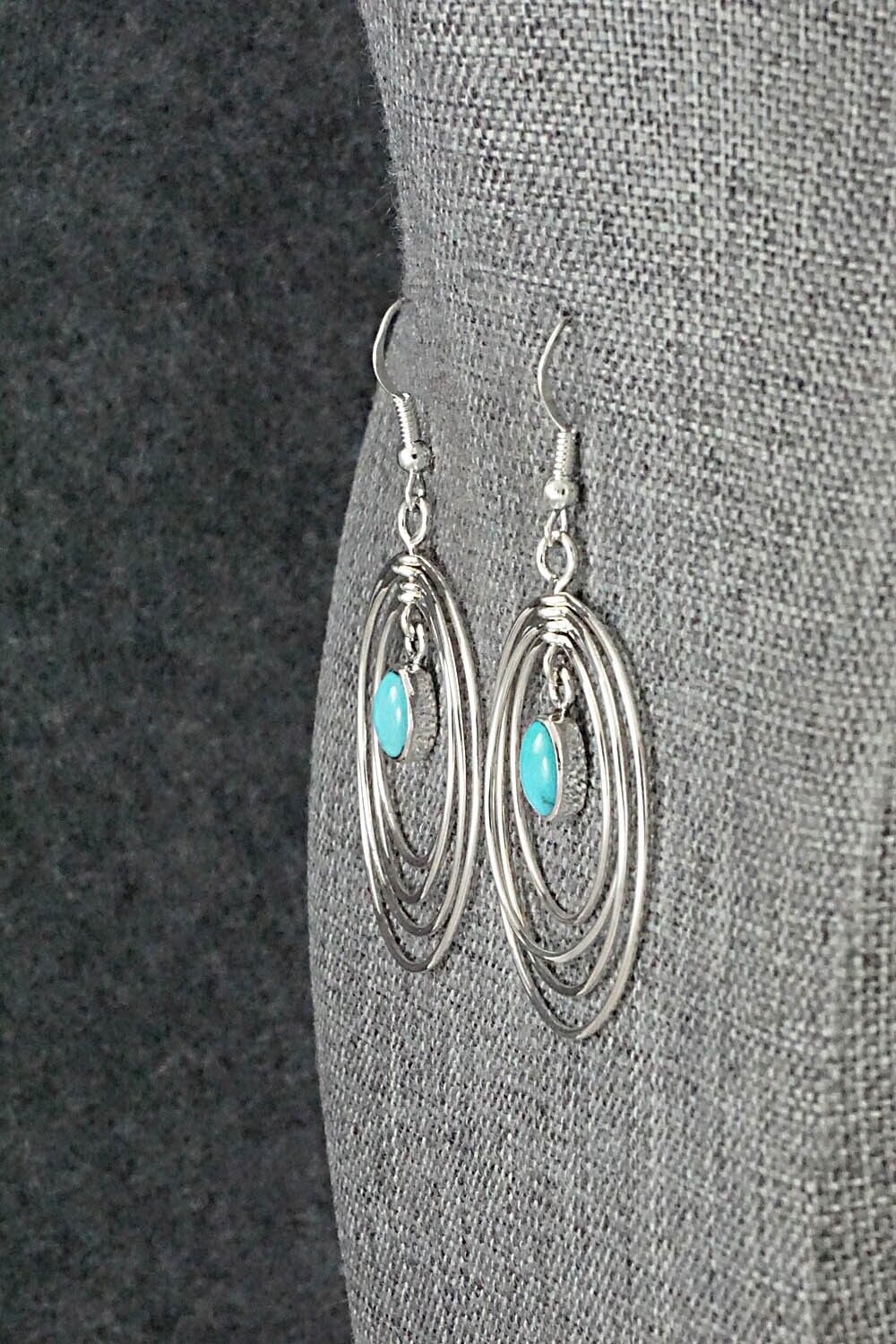 Turquoise & Sterling Silver Earrings - Edith Kee