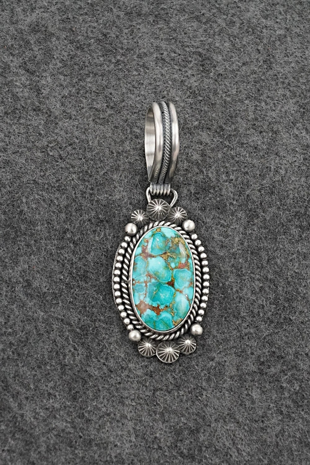 Turquoise & Sterling Silver Pendant - Michael Calladitto