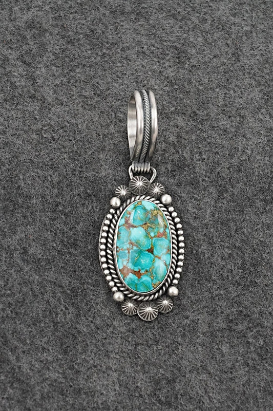Turquoise & Sterling Silver Pendant - Michael Calladitto