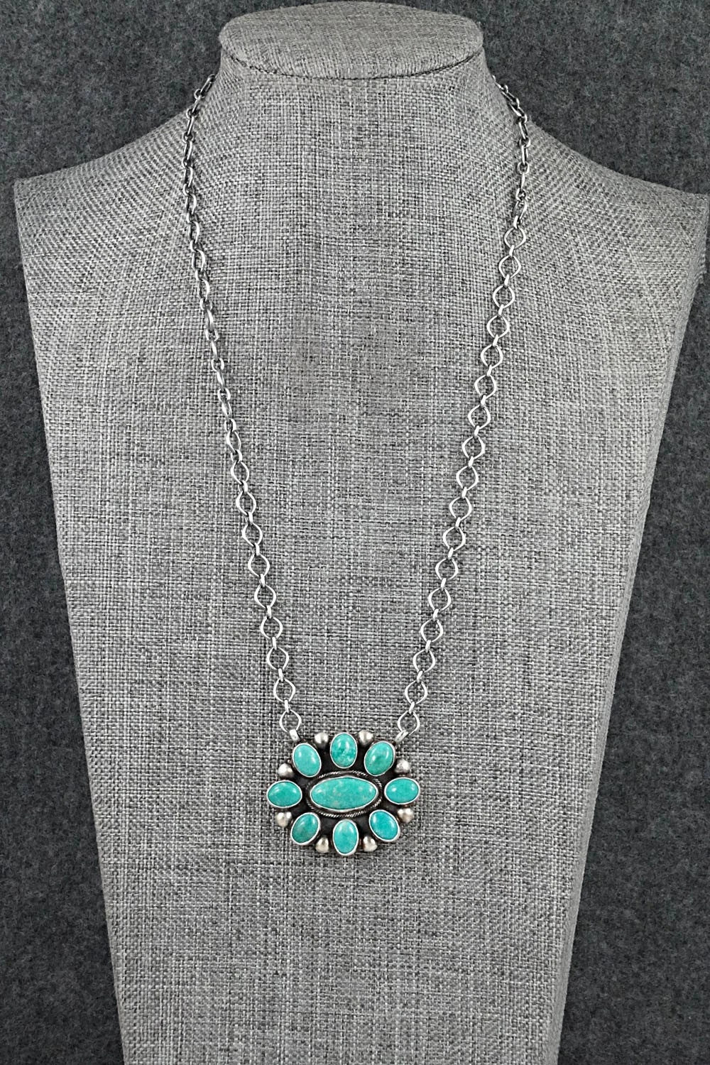 Turquoise & Sterling Silver Necklace - Kathleen Livingston