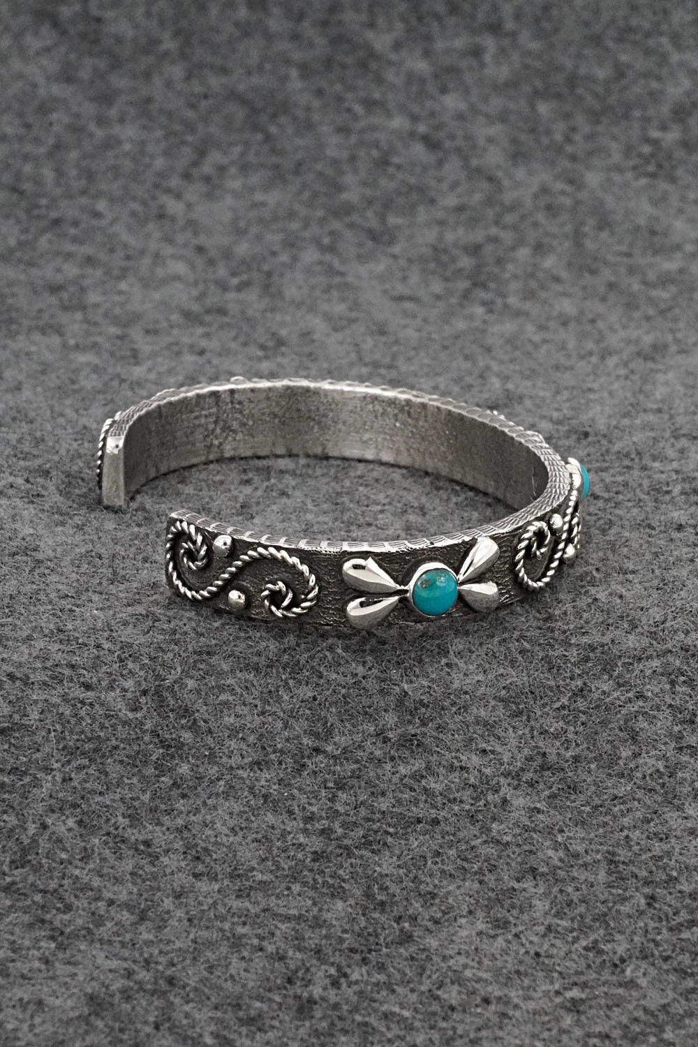Turquoise & Sterling Silver Bracelet - Ernest Rangel